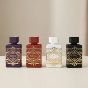 Lattafa Bundle Badee Al Oud Amethyst, Honor, Sublim & Glory, EDP 3.4FL.OZ Bold Arabian Perfume Arabian Fragrance Beaded Box Bottle