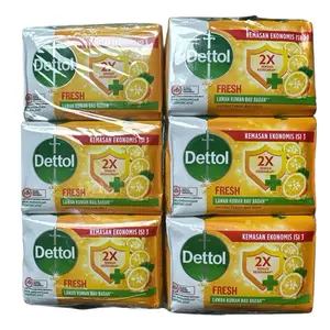 Dettol Fresh Antibacterial Bar Soap Pack of 6, 2X Antibacterial Strength, 100g Each