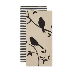 Design Imports Set/2 Bushel & Peck Birds Kitchen Towels