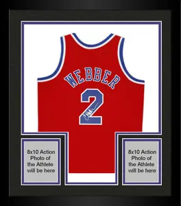 Framed Chris Webber Sacramento Kings Autographed Red Statement 1994-1995 Mitchell & Ness Replica Jersey - Fanatics Authentic Certified