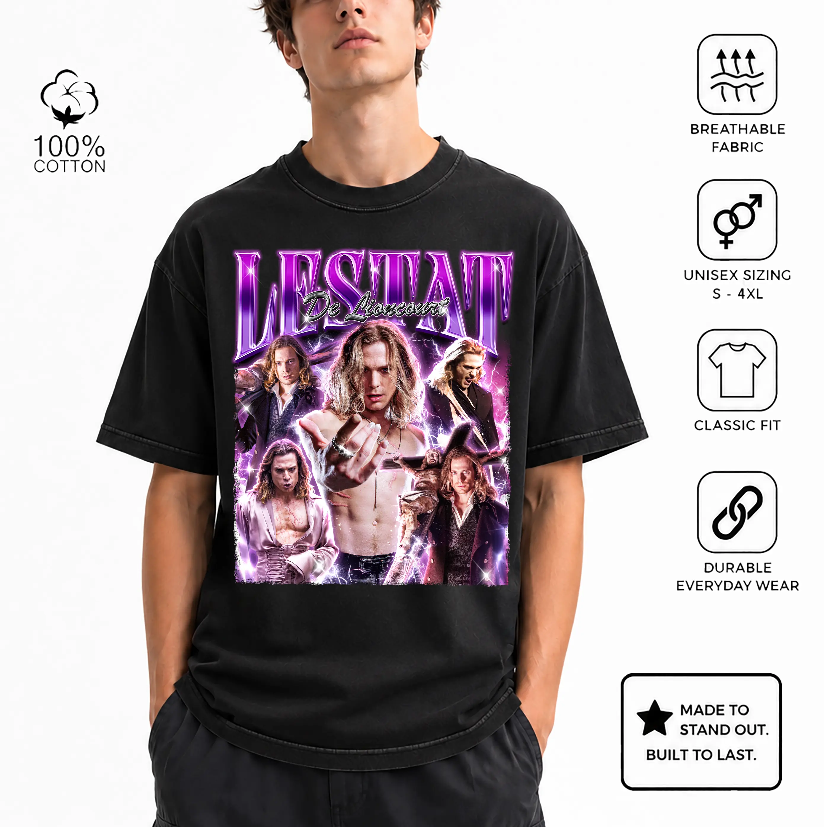 The Vampire Lestat - Lestat de Lioncourt Characters Art T-shirt , Best Gift For Fans Tee