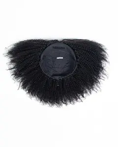 HerGivenHair Kinky & Coily Multi-textured 3 in 1 Half Wig Versatile Cap Drawstring Ponytail Half Wig For Natural Hair Black Girls