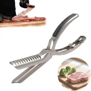 Rib Membrane Remover Stainless Steel Tool Kit Ergonomic Handle for Easy Prep Dishwasher Safe BBQ Accessory for Grilling and Cooking (1 Pack)