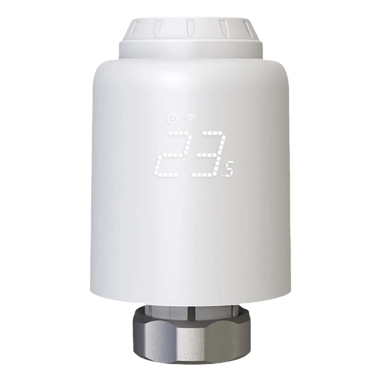 Tuya Zigbee Smart Home TRV Thermostatic Valve - 97x58mm Compact Size, Durable Outer Casing, Easy Assembly, High Sensitivity Sensing, App-Timed Temperature Control, Indoor Heating Compatibility, Intelligent Working Mode, Stable Zigbee Connection