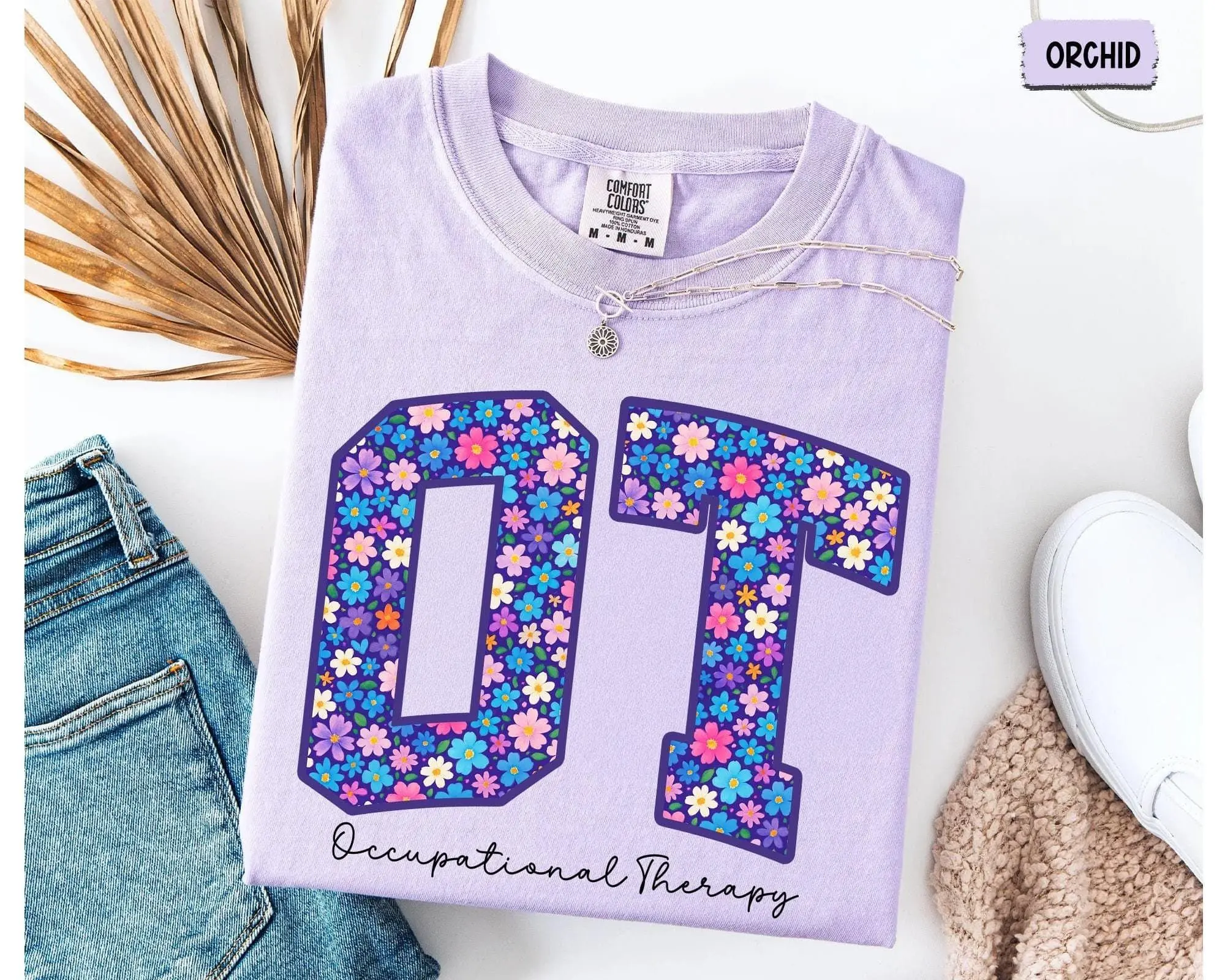 Ocupational Therapy Shirt, Floral Occupational Therapist Shirt, OTA Shirt, Pediatric OT Shirt, Trendy  Women Therapist Gifts