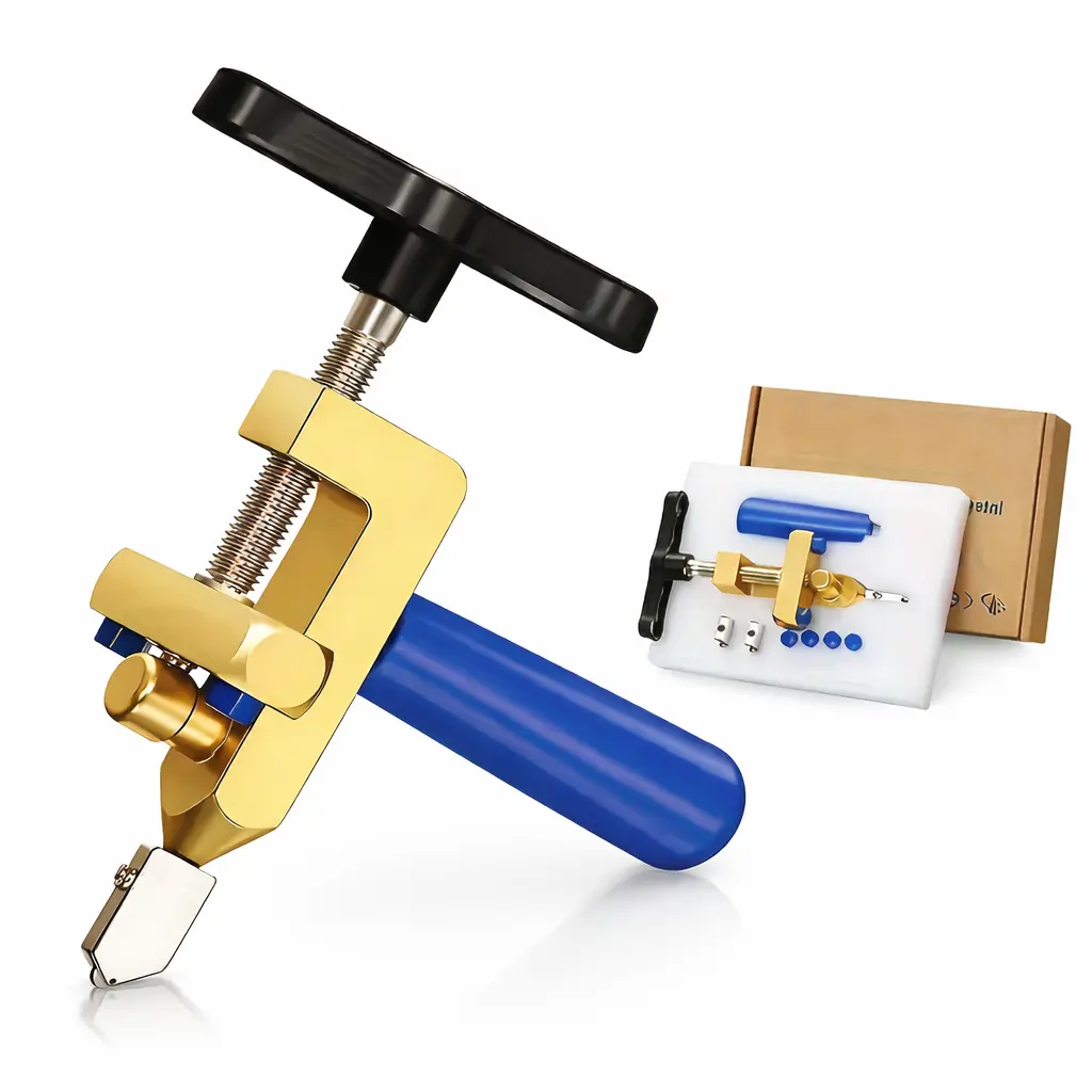 2-in-1 Glass Tile Cutter, All-in-one Glass Knife Brick Cutter, Tile Opener, Diamond Roller Glass Cutter, Sliding Glass Tile Cutter, Portable Building Cutting Tool Birthday Gift Christmas Halloween New Year's Gifts, Gift for Friends! Easter Gift,summervibe