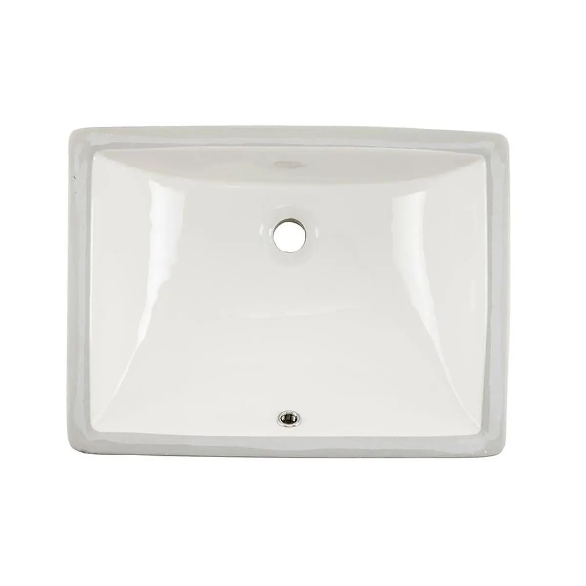 212 MAIN Wells Sinkware RTU2015-6B 20 in. Rectangular Undermount Single Bowl Bathroom Sink, Bisque Finish, Ada-Compliant, Includes Mounting Hardware, Ceramic, Rectangle, Mounting Hardware Included