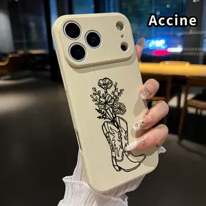 Phone Case for iPhone 17 Pro Max 16 Plus 15 14 13 12 11 XR Air E Cowboy Floral Pattern Full Body Protection Ultra Slim Bumper Cover Gift for Boy