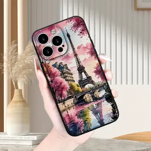 A beautiful Eiffel Tower pattern phone case, TPU anti-drop full-cover precision hole protective case, suitable for iPhone 17/16/15/14/13/12/11 PRO PROMAX PLUS AIR E XS XSMAX, is an ideal gift for friends and family, YT553