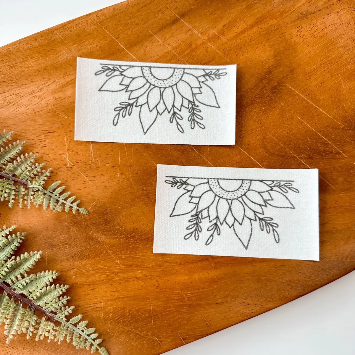 Sunflowers Forever Stick & Stitch Embroidery Patterns - Pocket Pair