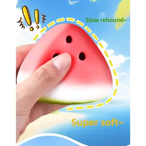 [ New Product ] Summer Watermelon Pinch Music Slow Rebound Wet Soft High Appearance Reduced Stress Ventilatory Toy Stall