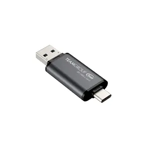 Team 128GB X1 USB 3.2 Gen1 2-in-1 Type-A and Type-C Flash Drives, Speed Up to 100MB/s (TX13128GB01)