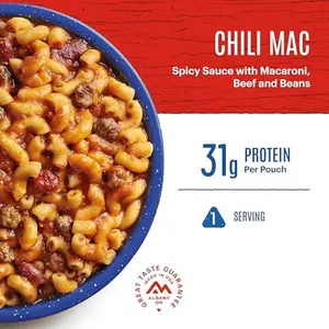 Mountain House Chili Mac Pro-Pak | Freeze Dried Backpacking & Camping Food | One Serving