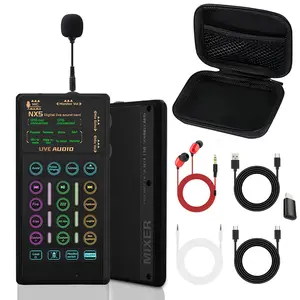 Handheld Live Streaming Sound Card,With Voice Changer/Noise Reduction Mixer Smartphone Bluetooth Connection Live Broadcast Blogging Equipment For Gaming, Singing, Talent Shows, TikTok