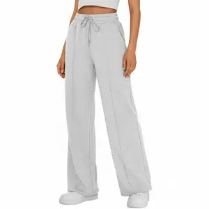 Sweatpants Women Wide Leg High Waisted Baggy Warm Pants Drawstring Workout Active Joggers Lounge Pants