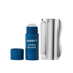 Harry's Cooling Eye Kit with Caffeine & Aloe Vera Reduces Puffiness Hydrates Calms Skin Instant Soothing Glycerin Facial Massage Tool