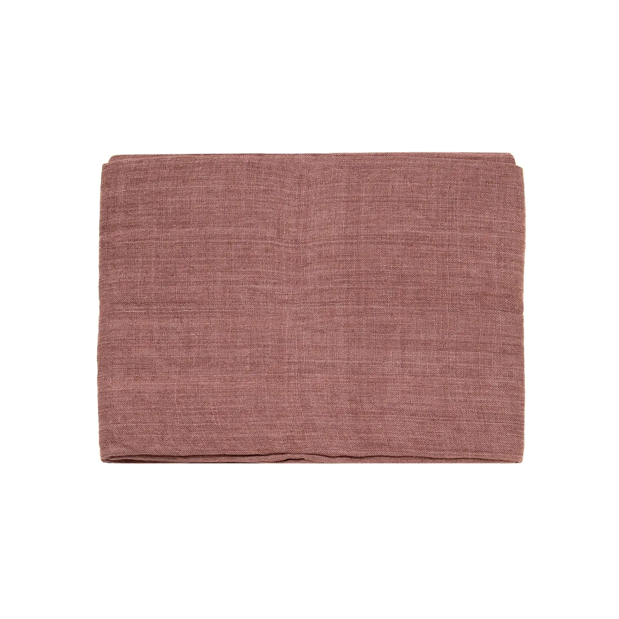 Stone Washed Linen Throw Blanket in Ash Rose