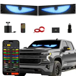Devil Eyes LED Light Programmable for Car&Truck LED Flexible Panel Window Sign Waterproof Flexible LED Dispaly light with APP Bluetooth Control