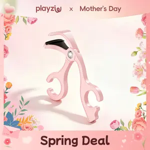 LASH-LIFT Heated Lash Curling Tool,Heated Eyelash Curlers , Anti-Burn,  eye makeup tool grande brow Flower  electric eyelash, Cosmetic Pink