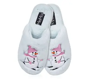 MeMoi Women's Plush Winter Friends Slippers