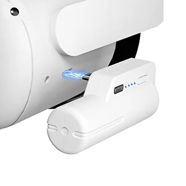 5000mAh VR Game Wearable Head Strap Battery Pack for Oculus Quest 2 - 1-2H Playtime Universal Battery Charger, VR Accessories for Electronic Gadgets & Devices