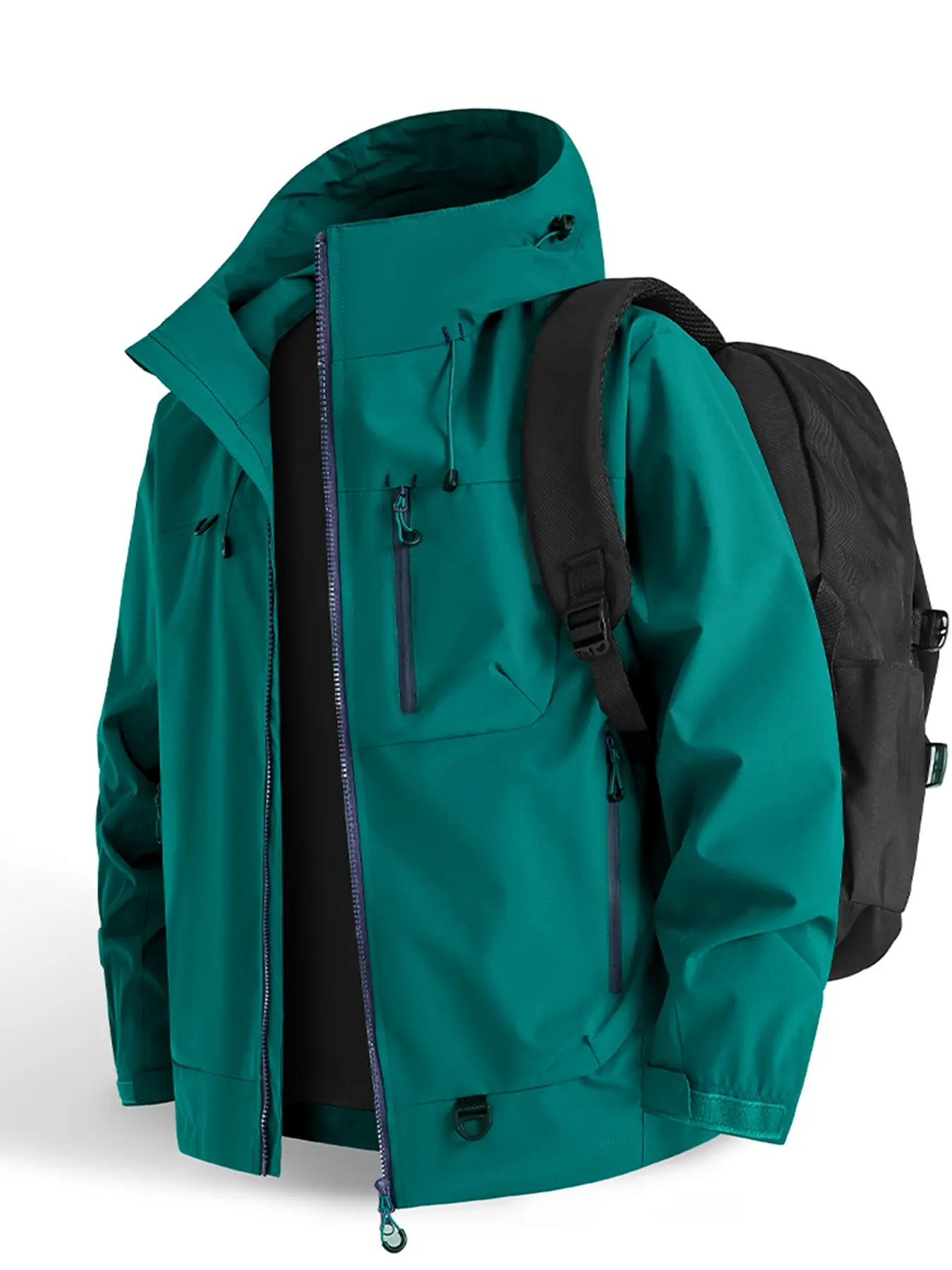 2026 Outdoor Hooded Jacket for Couples, Windproof, Waterproof, Breathable and Comfortable Solid Color Hiking Jacket for Spring and Autumn, Hooded Sports Casual Jacket, Water Resistant Jacket, Sports Outerwear