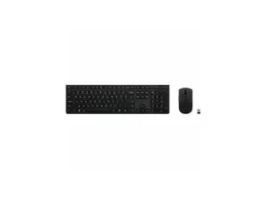 Lenovo Professional Wireless Rechargeable Combo Keyboard and Mouse -US English - USB Type A Scissors Wireless Bluetooth/RF 2.40 GHz Keyboard - English (US) - Gray - USB Type A Wireless Bluetooth/RF Mo