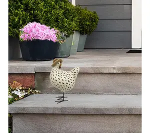 Santa's Workshop Inc 6.3" Resin Hen with StrawHat