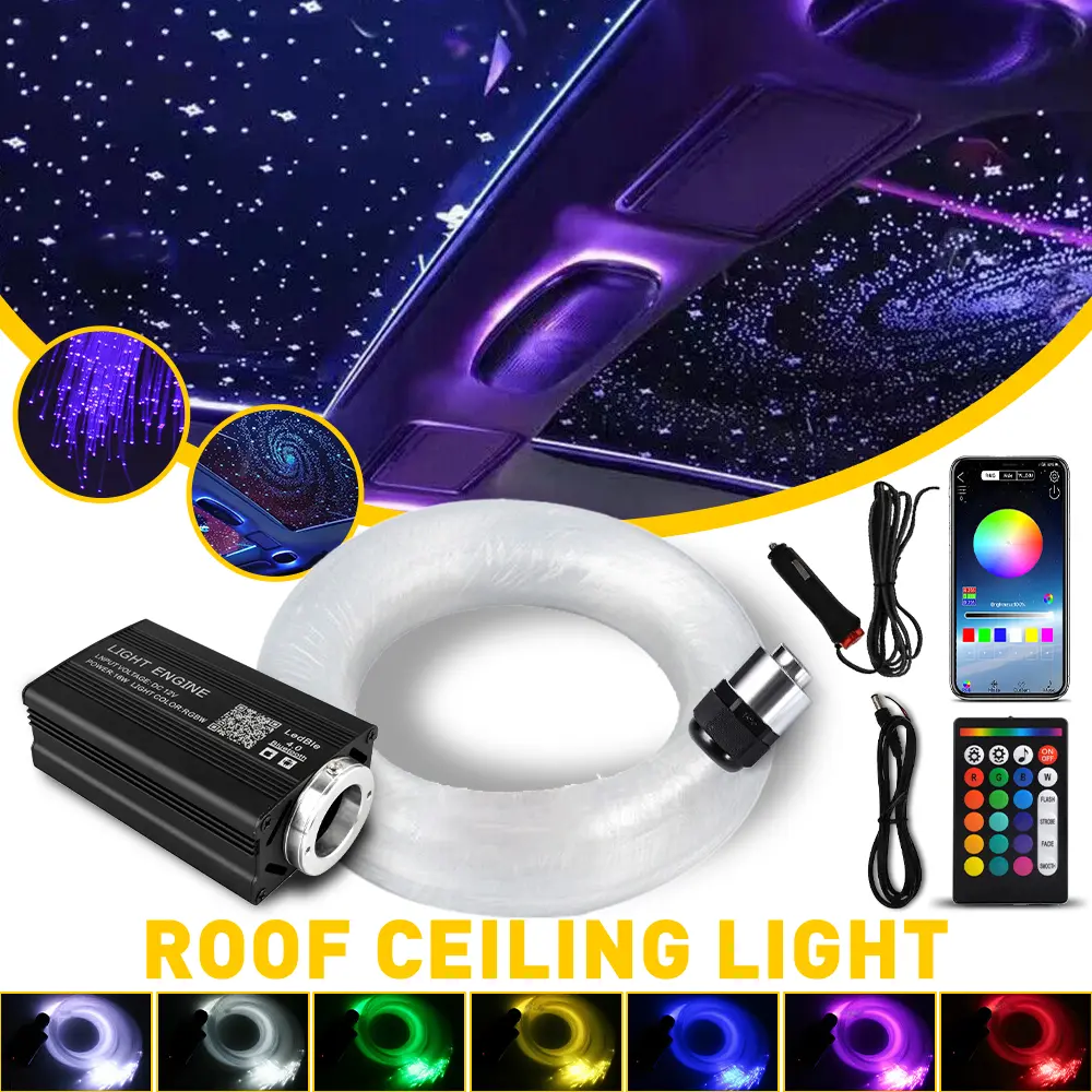 1000pcs Car Headliner Star Light kit Roof Twinkle Ceiling Light Fiber Optic EW