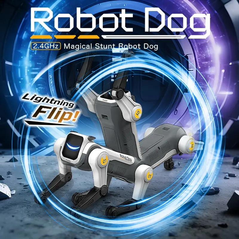 Magic Trick Robot Dog, Smart Interactive Puppy, Voice Control Remote Electronic Pet, Flip, Program Dance, Lights Music, Gift for Boys Girls