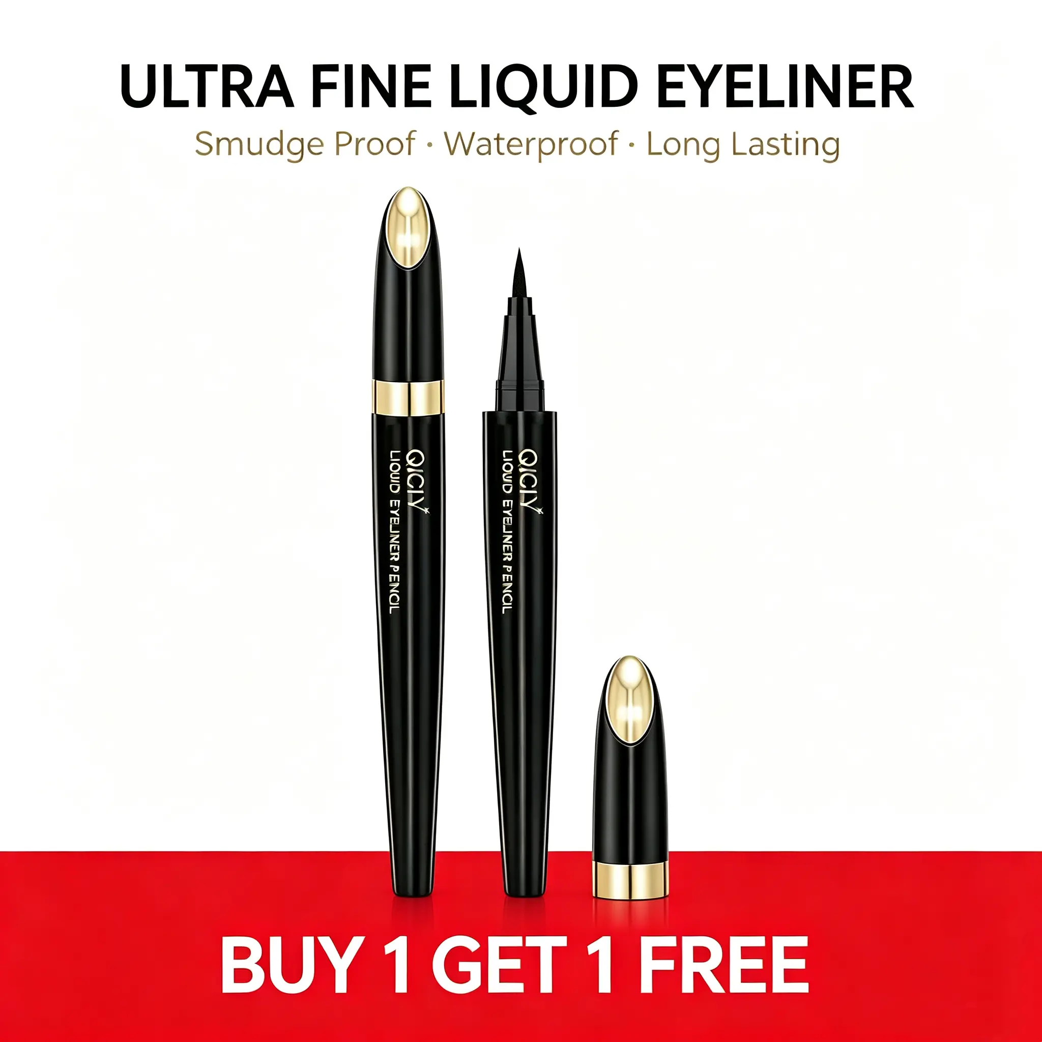 Clearance Sale，Original price: 29 per unit，Ultra-Fine Tip Smudge-Proof Eyeliner - Buy 1 Get 1 Free - Precision Application for Flawless Makeup Lipliner