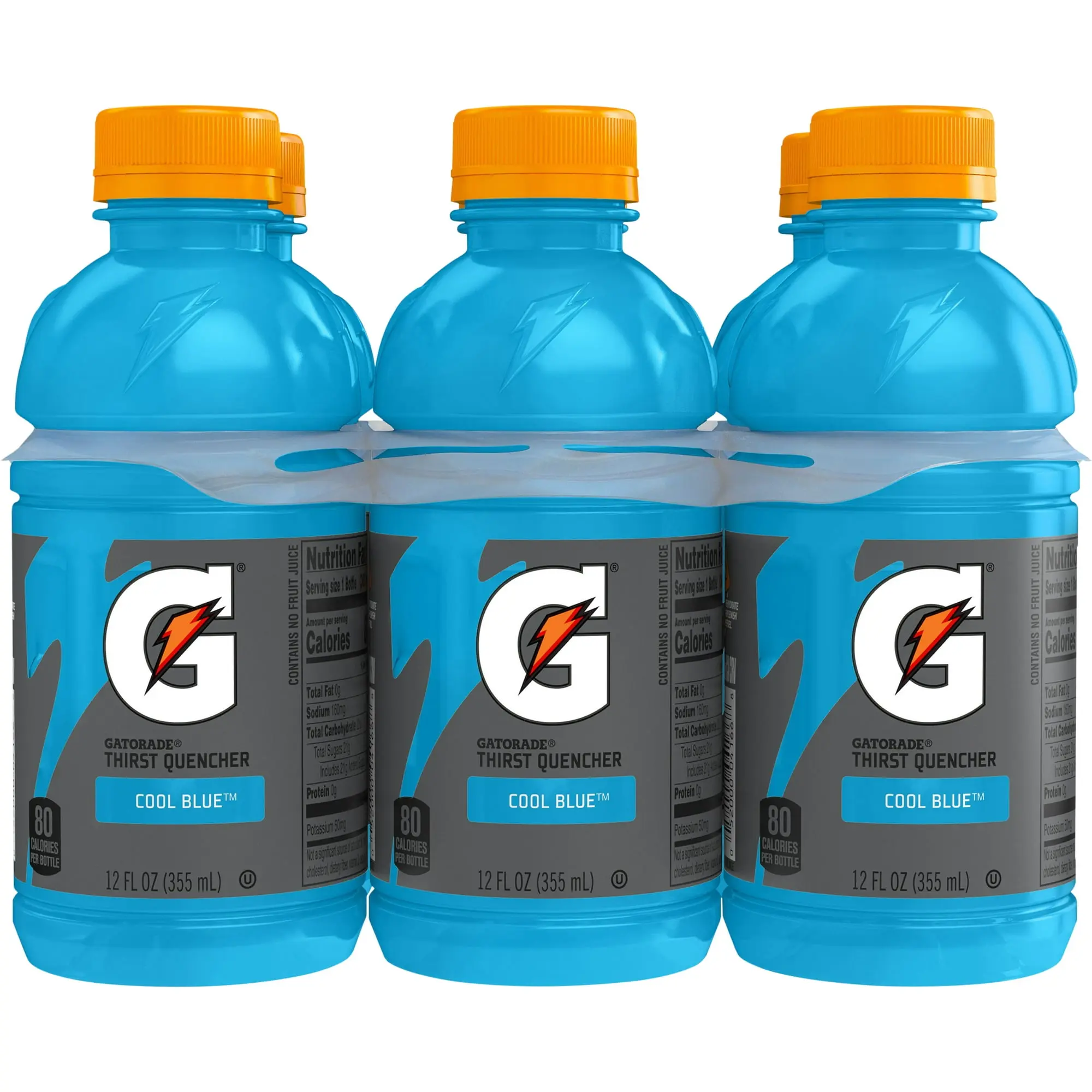 Gatorade Thirst Quencher Cool Blue Sports Drink, 12 fl oz, 6 Count Gatorade Thirst Quencher Cool Blue Sports Drink, 12 fl oz, 6 Count