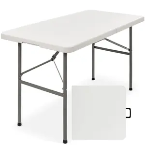 Best Choice Products 4ft Plastic Folding Table, Indoor Outdoor Heavy Duty Portable w/ Handle, Lock for Picnic Best Choice Products 4ft Plastic Folding Table, Indoor Outdoor Heavy Duty Portable w/ Handle, Lock for Picnic