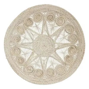 Stars and Spirals Round Wicker Placemats, Set of 4