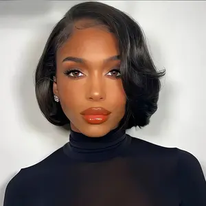 Wiggins Hair Stylist Side Part Layercut Straight Bob Wig Pre Cut 5x7 Lace Closure Ready To Go Bob Wig  Pre-plucked Human Hair Glueless Wig