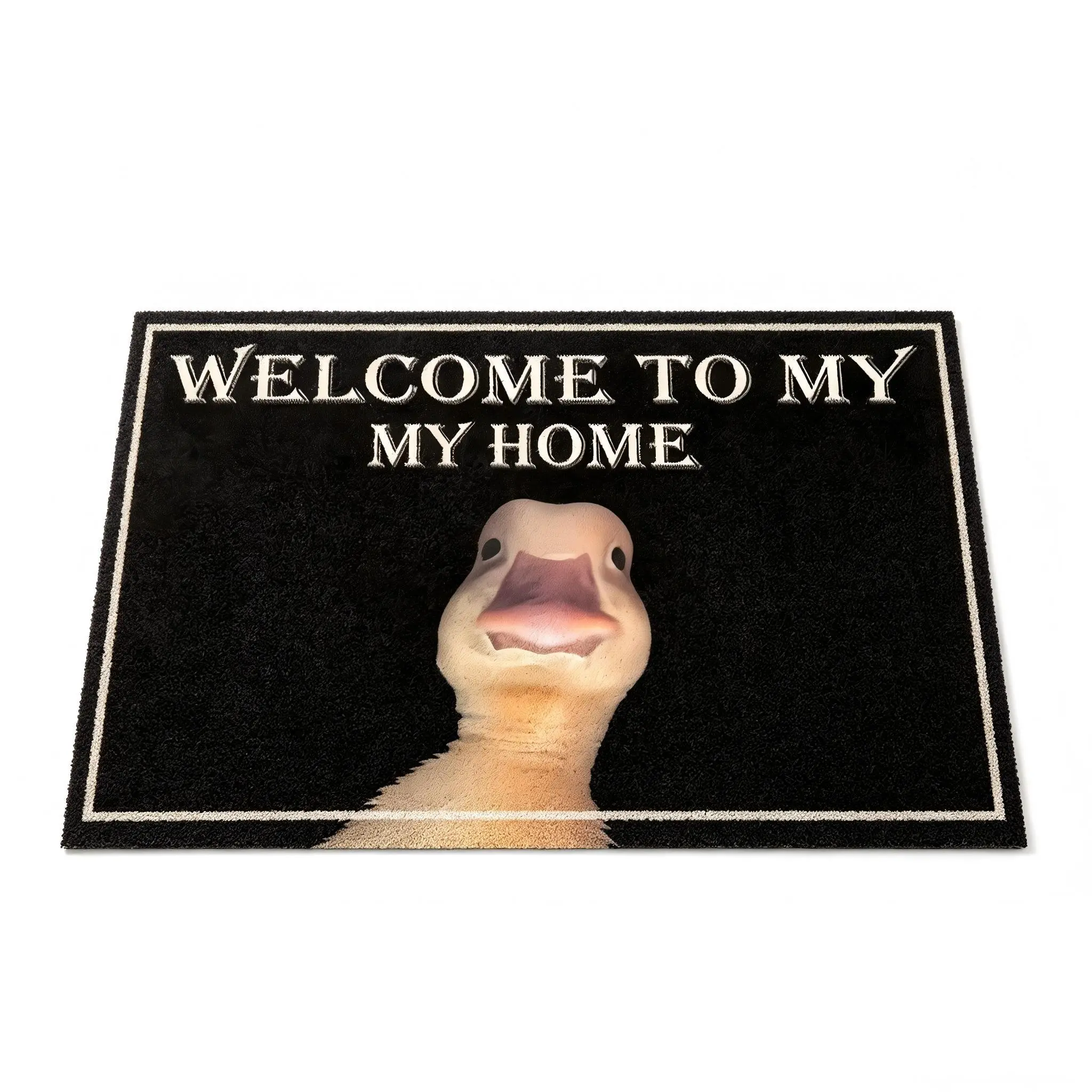 Duck Bold Graphic Design Doormat - 90×60cm Velvet Sponge Flannel Mat, Anti-Slip Base, Machine Washable, Indoor-Outdoor, Suitable for Bedrooms, Kitchens, Playful Gifts, Bold Graphic Design Doormats