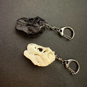 Tyrannosaurus Skull | Resin Keychain Replica - High Paleo Accuracy and Durability - Fossil Micro Replica Durable Keychain for Dinosaur Enthusiasts