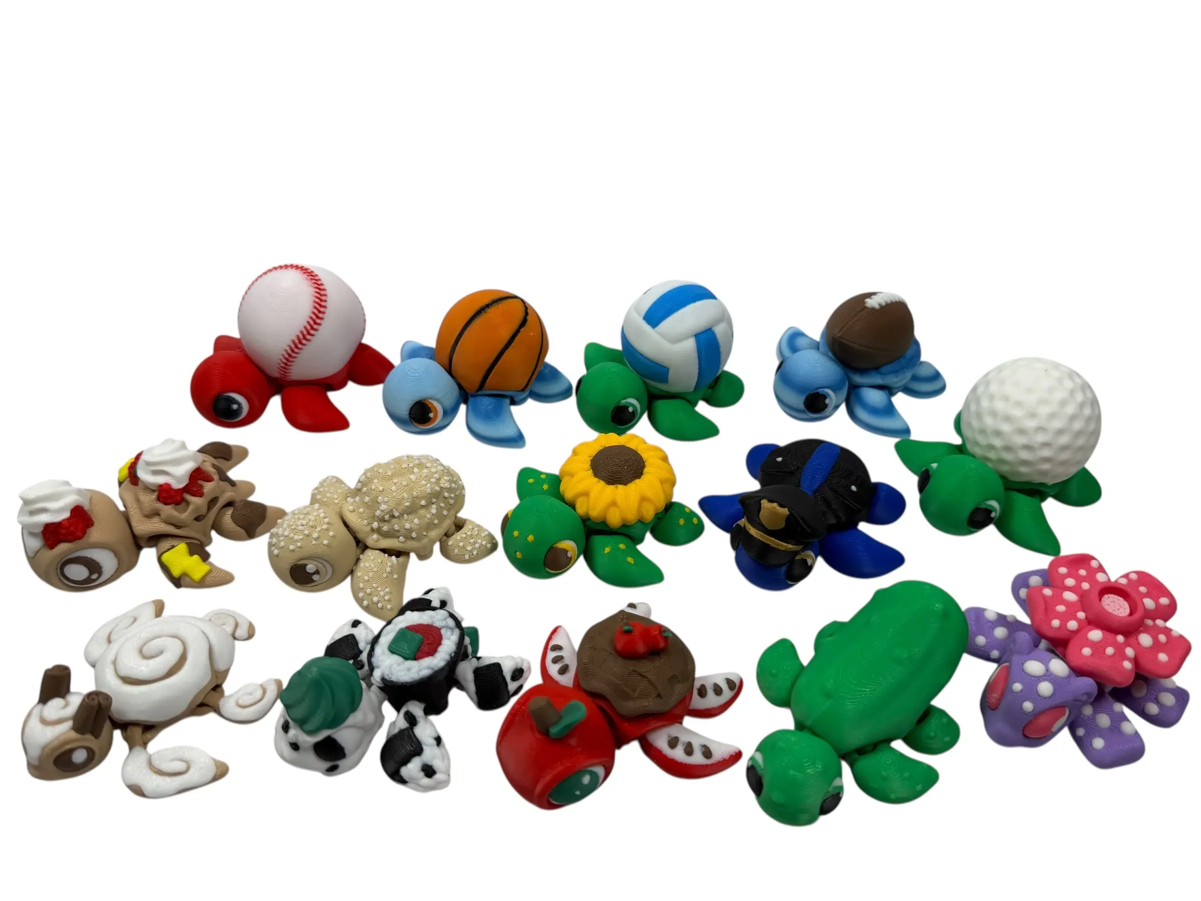 GRIT Friends Mini Turtle Theme Collectible Set - Pocket-Sized Home Decor Collector Statues, Fun Figurines for All Ages, New Additions Continuously Added, Collector Statue