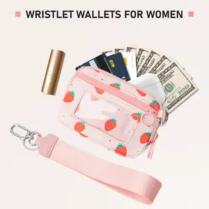 Iris Wallet 2nd Gen RFID Blocking Anti-Theft Wristlet for Women Compact Nylon with Multiple Card Slots Fruit Print Design Perfect Gift