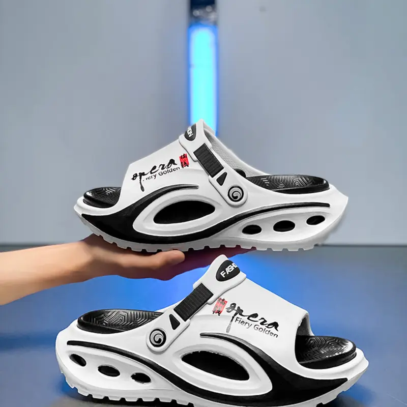 Men's Summer New Two-Wear Sandals, Thick Sole Anti-Slip Beach Slippers, Fashion Casual Outdoor Slip-Ons, Breathable Open Toe Slippers, Flip Flop Slippers, Footwear Sandal