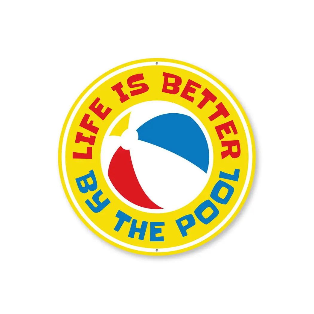 Beach Ball Circle Sign