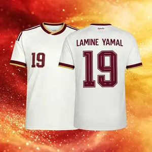 2026 Spain Home And Away Red And White 19# Lamine Yamal And 20# Pedri Short And Long Sleeve Soccer Jersey Fans Version