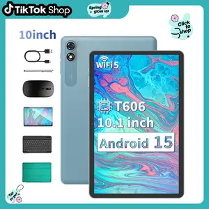 【TikTokShopSpringGlowUp】Relndoo Android 15 10.1 inch Tablet, 2.4G/5G WiFi, New Set with keyboard, Case, Mouse