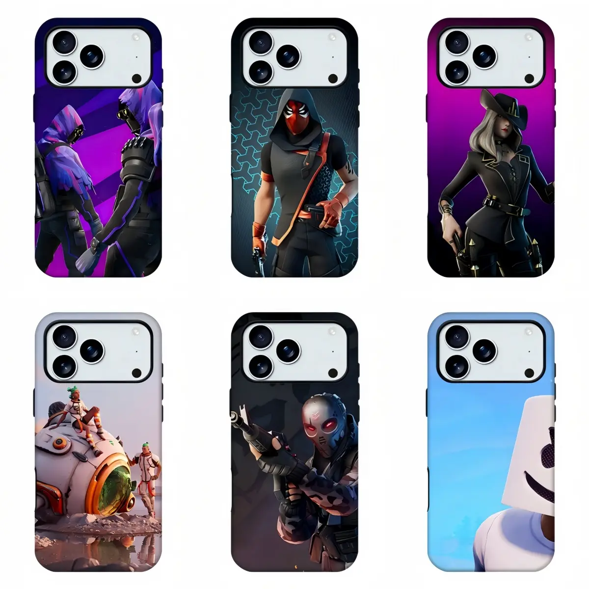 F-Fortnite Game Character Skin Portrait Print Phone Case, 3D Battle Royale Hero Full Print Shockproof E-sports Trendy Gaming Phone Shell for iPhone11 12 13 14 15 16 17pro max and Samsung S21-S26 .Perfect for Her/HimGirly Phone Caseslovely gift