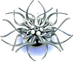 NIKOLATOY Kinetic Art Lamp - 3D Printed Mechanical Flower with Smart RGB App Control, Modern Aesthetic Desk Decor