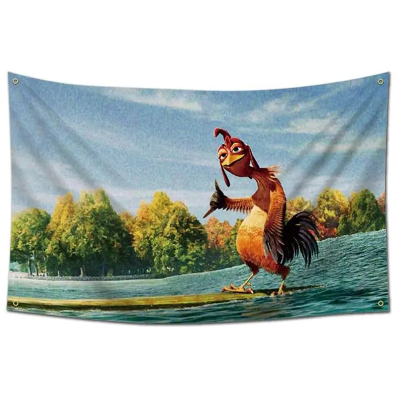 Funny Tapestry Chicken Joe 3x5Ft Cloth Wall Flag - Durable Home Decor Accessory with 4 Brass Grommets, Tree Design, for Bedroom Dorm Decor, Back to School, Party Decoration