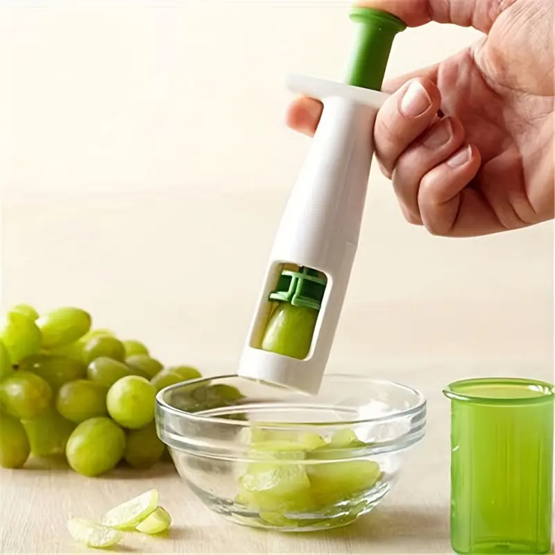 1pc Cherry Tomato Slicer, Grape Slicer, Multi-function Grape Cutter, Small Fruit Cutter, Grape Kitchen Utensils, Cake Decorating Tools, Fruit Slicer, Fruit Vegetable Slicer, Kitchen Tools, Durable Fruit Tool