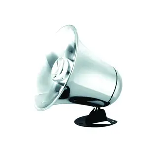 212 MAIN 150-Watts High-Power High-Frequency Tweeter Loudspeaker - Chrome-Finish Audio Trumpet Horn for PA Systems