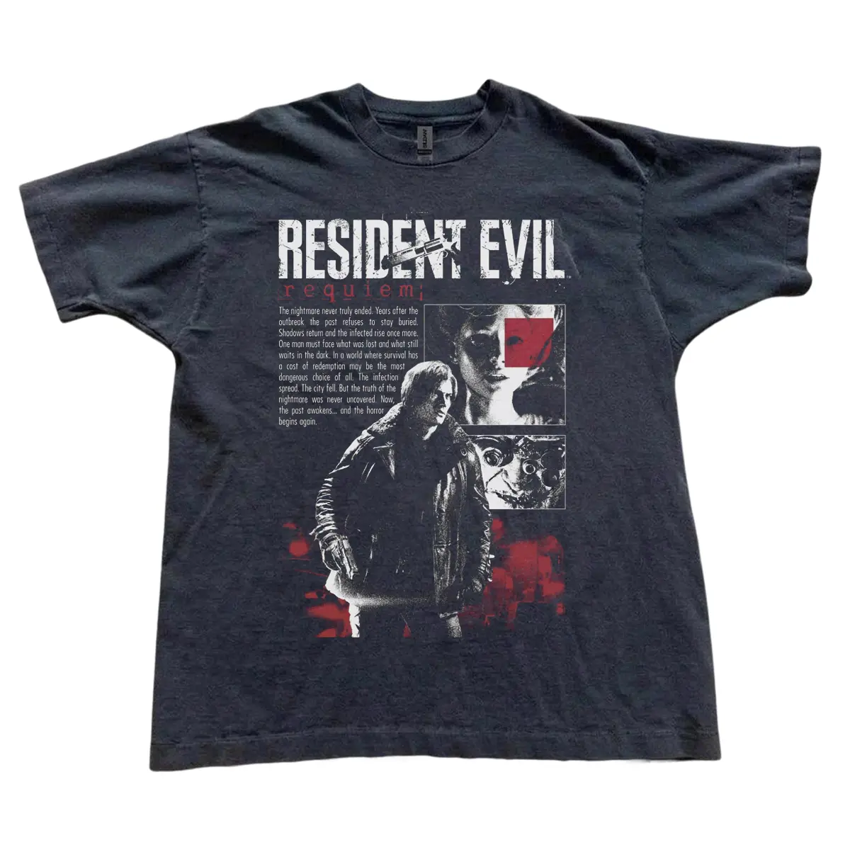 Residents Eviils Requiem T-Shirt, Vintage Survival H0rr0r Game Graphic Tee, Retro Gaming Shirt, Dark Y2K Unisex Top