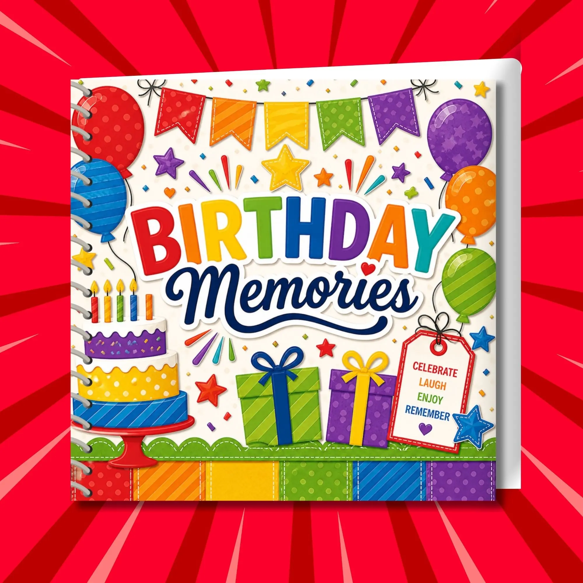 Birthday Scrapbook- Fully Designed Layout Pages